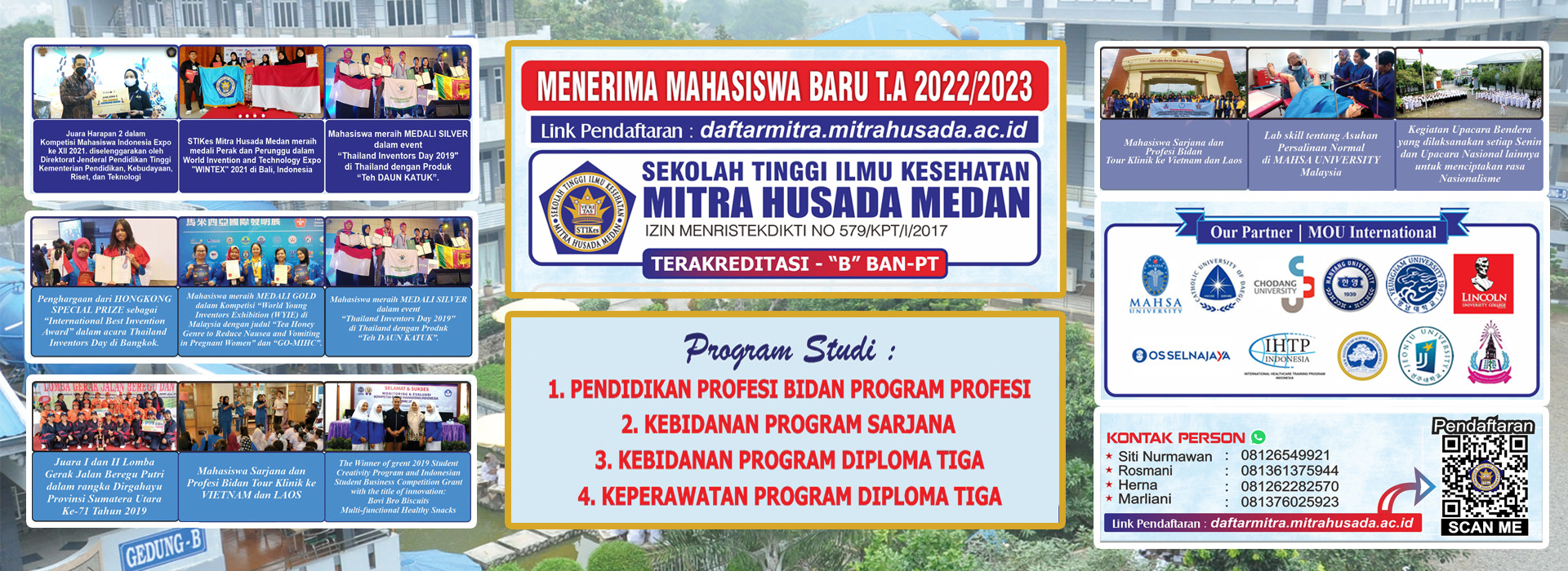 Penerimaan Mahasiswa Baru T.A 2022/2023 STIKes Mitra Husada Medan