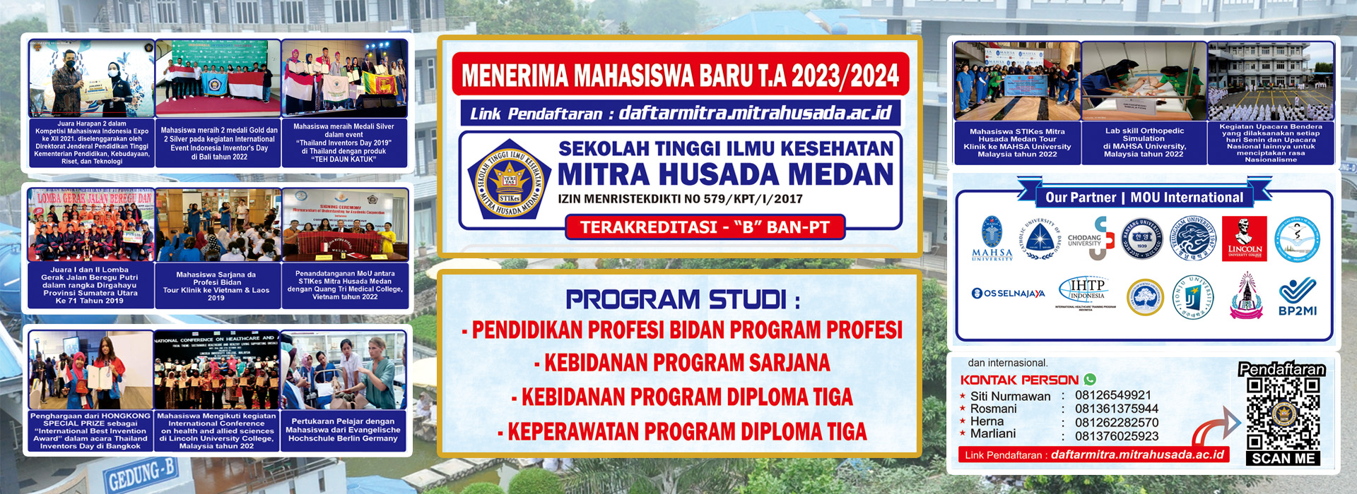 Penerimaan Mahasiswa Baru T.A 2023/2024 STIKes Mitra Husada Medan